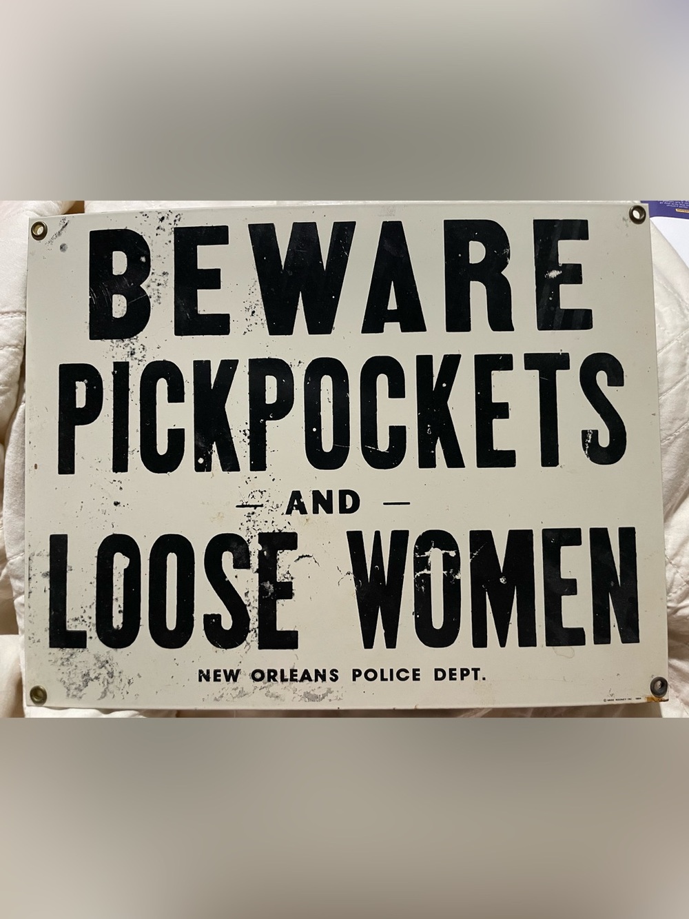 Ande Rooney Porcelain New Orleans Street Sign